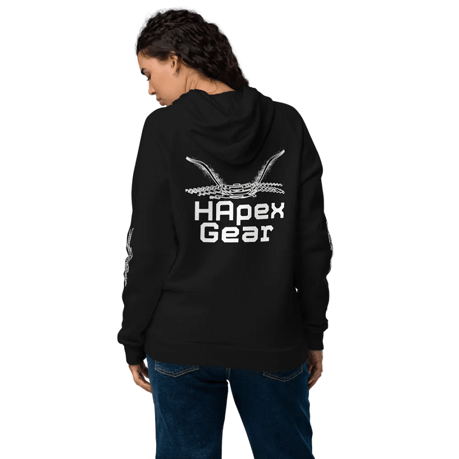 Unisex Hoodie - White HApex Gear Black Logo product image (10)