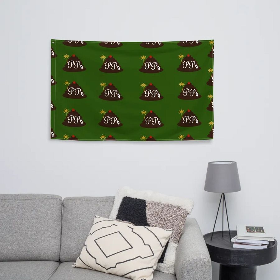 Poop Pees Classic Logo Flag product image (8)