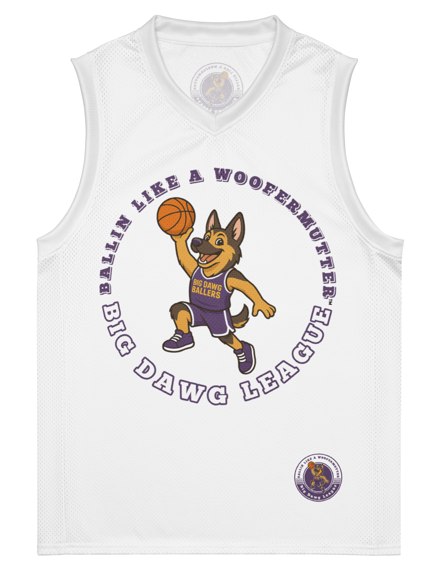 German Shepherd Ballin Like A WooferMutter™ Premium Basketball Jersey product image (4)