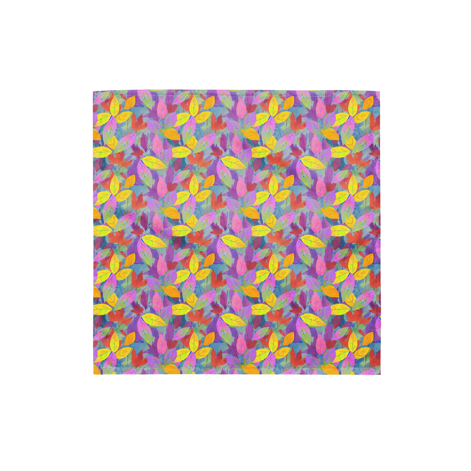 Yellow Pink Leaves Bandana product image (1)