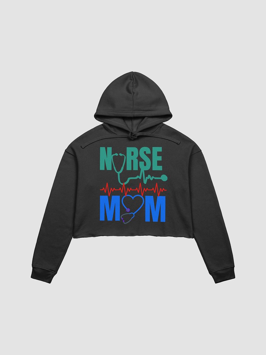 Heartbeat Nurse Mom Crop Hoodie product image (7)