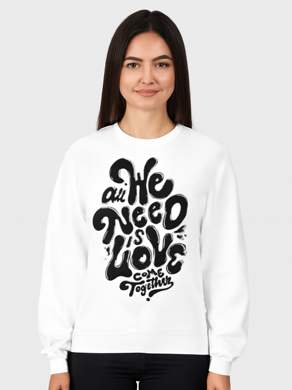 Curvy Love Stylized Crewneck Sweatshirt product image (1)