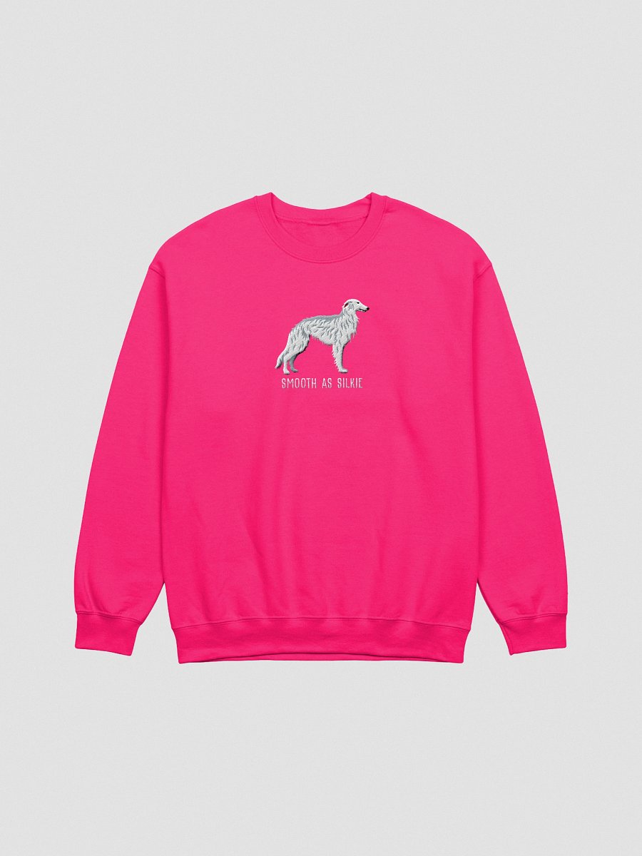 Smooth as Silkie Sweatshirt (Embroidered) of a Silken Windhound(White) product image (13)