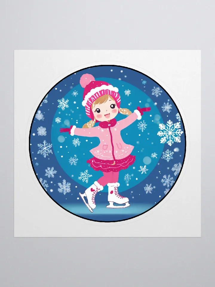 Kawaii Ice Skating Girl sticker product image (1)