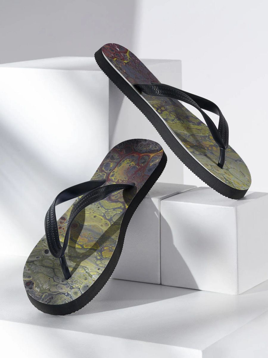 Amphibian 01 - Abstract Acrylic Pour Print, Flip-Flops product image (2)