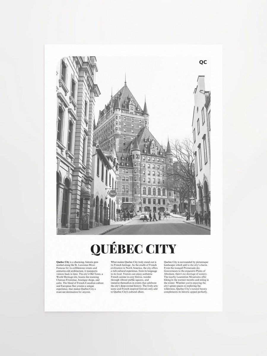 Quebec City 01 Newspaper Poster product image (5)