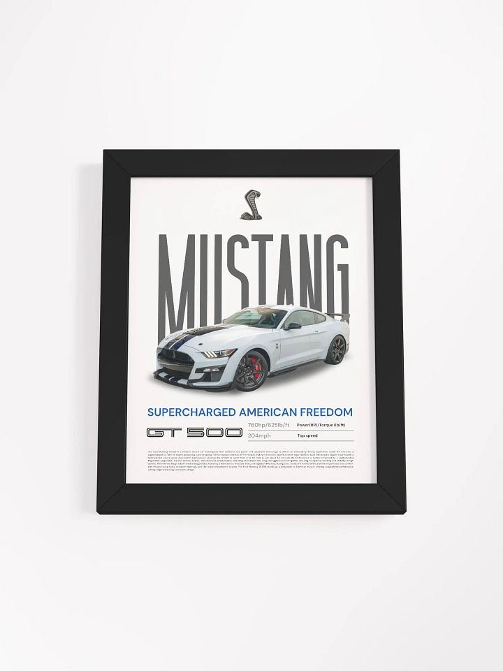FORD MUSTANG GT500 FRAMED POSTER product image (1)