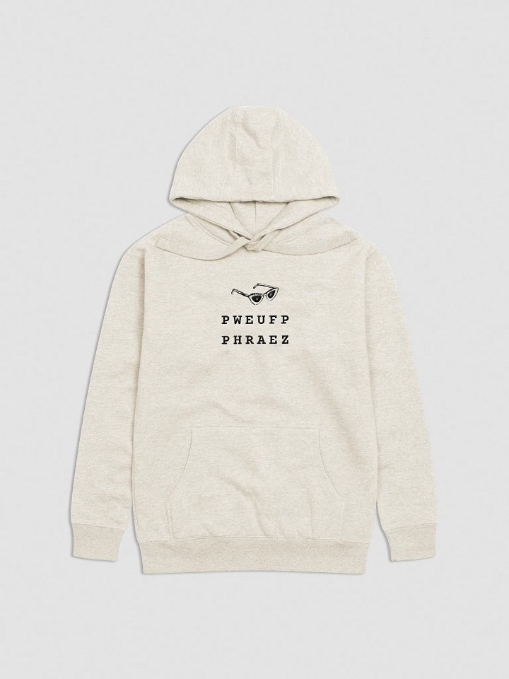 B*TCH PLEASE in steno - Embroidered Hoodie (black) (glasses) product image (1)