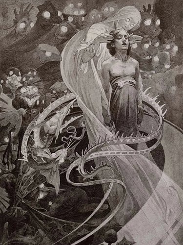 Seventh allegorical page from Le Pater (1899), 