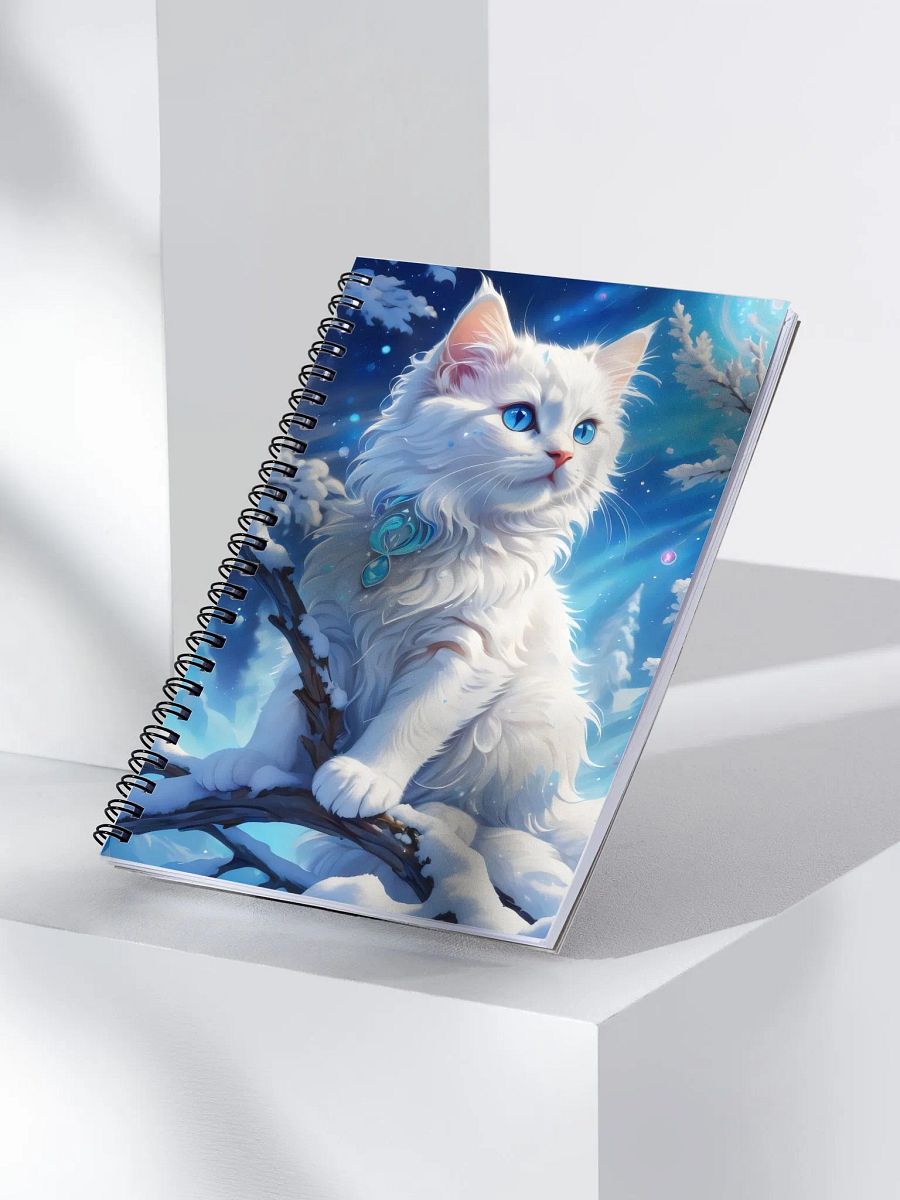 Blue-Eyed Kitten Winter Magic Spiral Notebook product image (3)