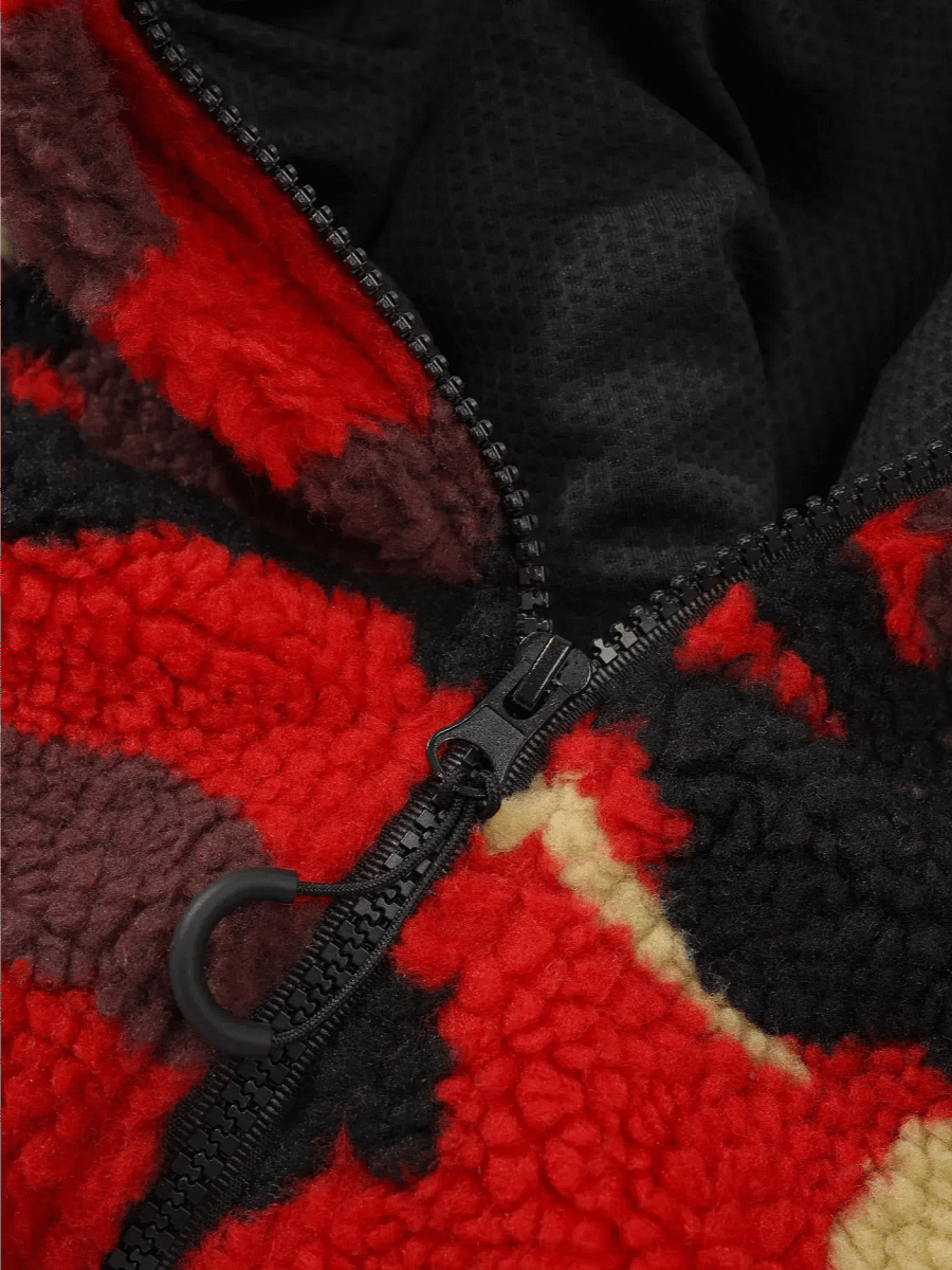 Red Camo Sherpa Jacket product image (3)
