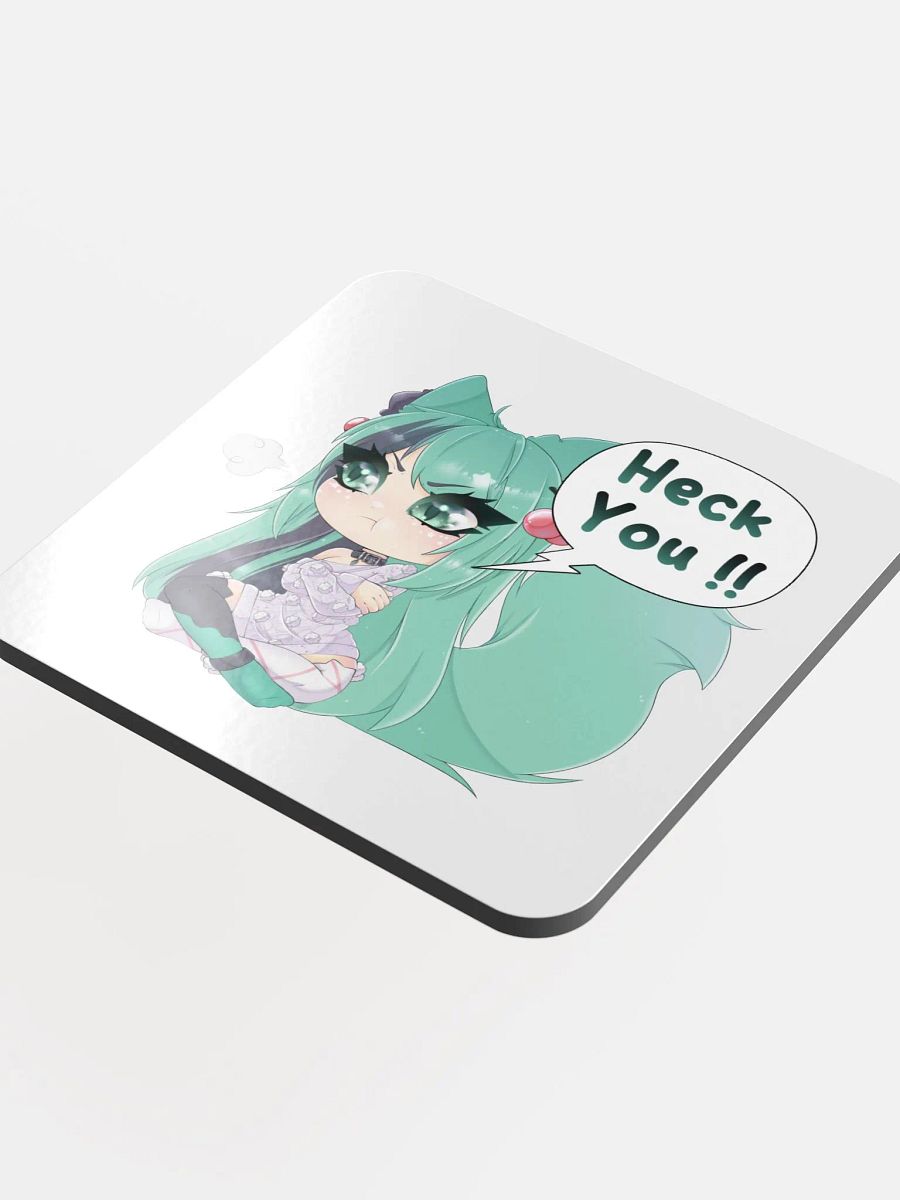 Mintzey "Heck You!" Chibi Pout Glossed Coaster product image (4)