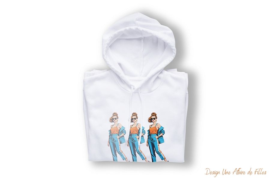 ORANGE & BLUE - 34 FASHIONISTA CLIPART product image (5)