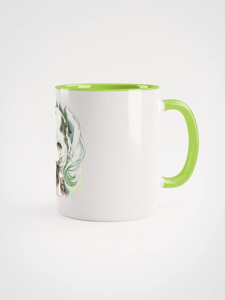 Nahida Genshin Impact Ceramic Mug – Green Handle & Interior product image (2)