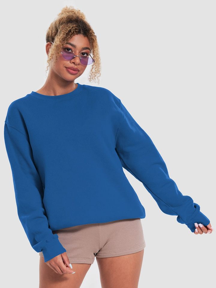 Plain Color Royal Blue Sweatshirt product image (1)