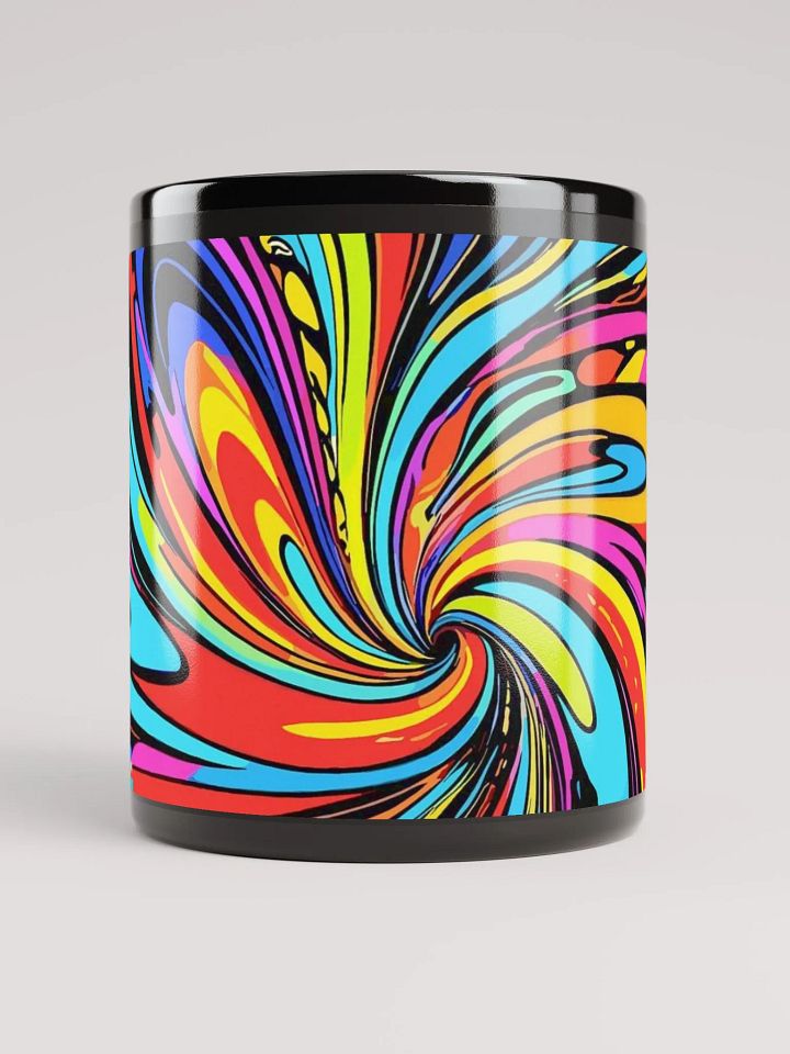 Energizing Swirls Black Glossy Mug product image (2)