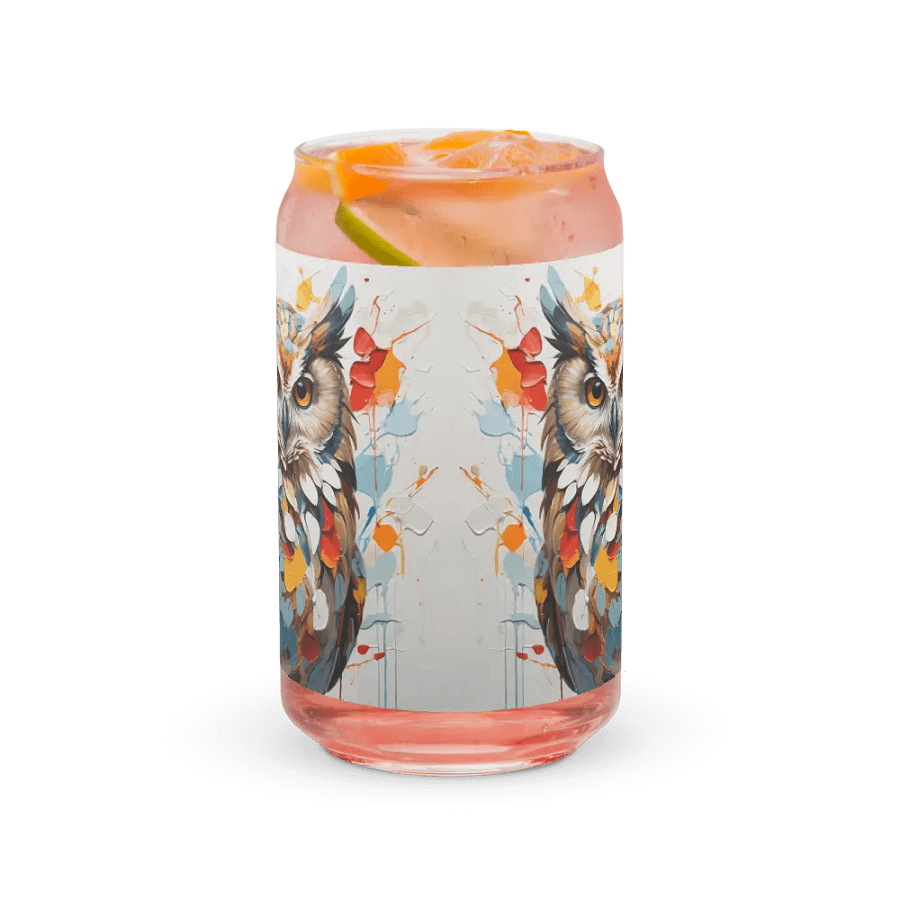 Mystic Plumage Owl Glass Can Sipper product image (9)