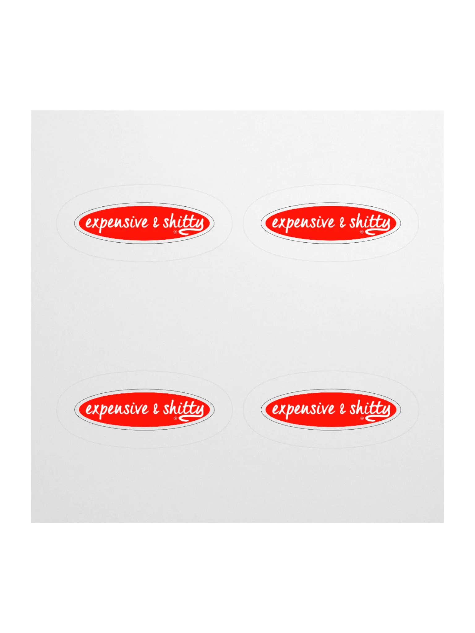 EXPENSIVE & SHITTY STICKERS (4-PACK) product image (1)