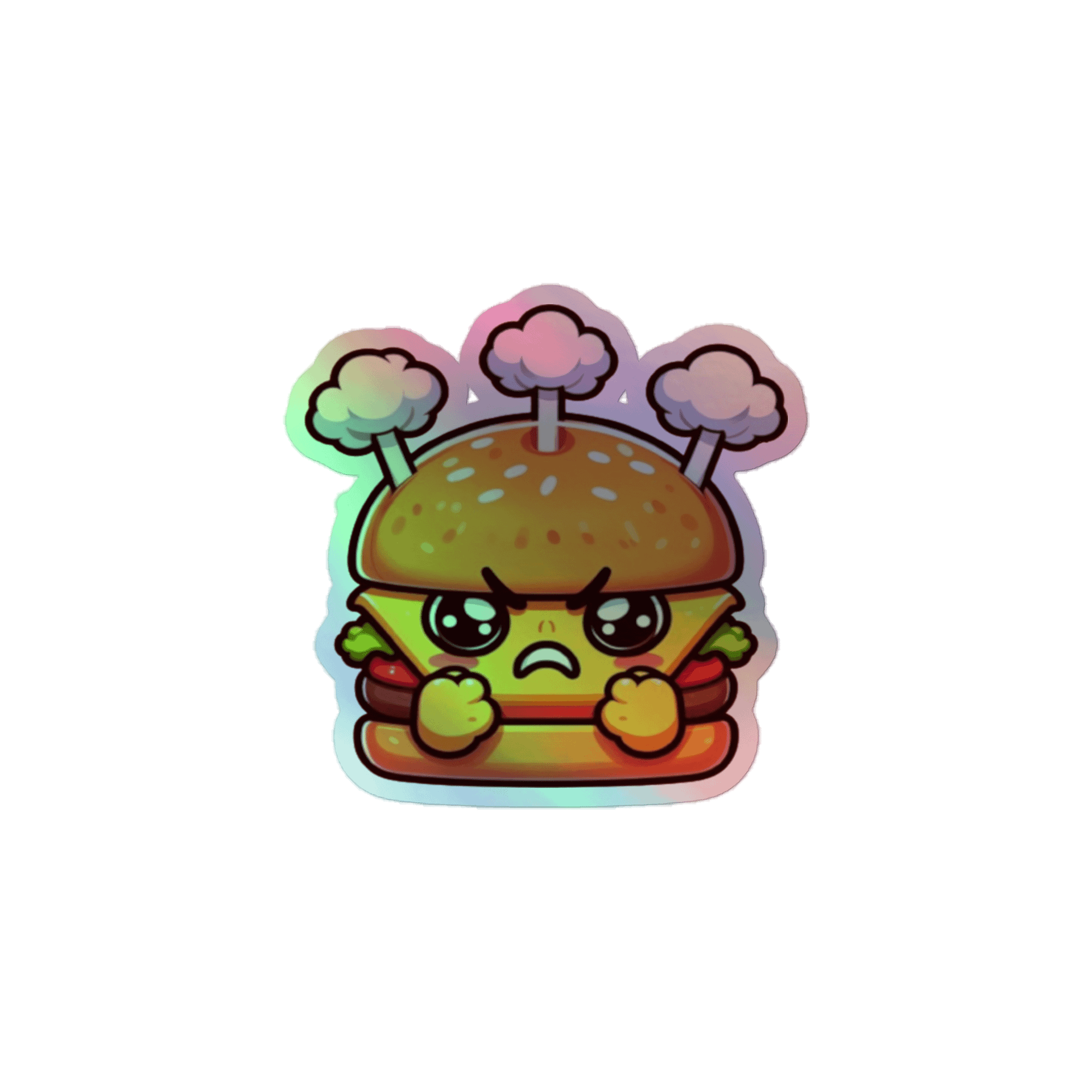 Grumpy Burger Holographic Sticker Sheet product image (1)