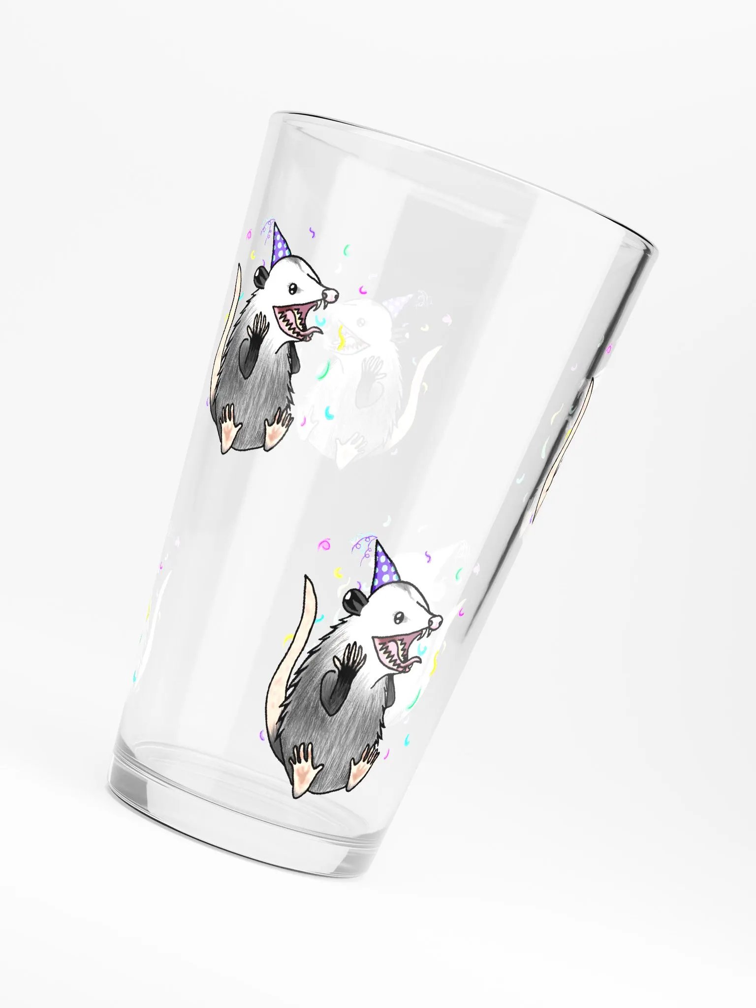 Party Opossum pint glass product image (6)