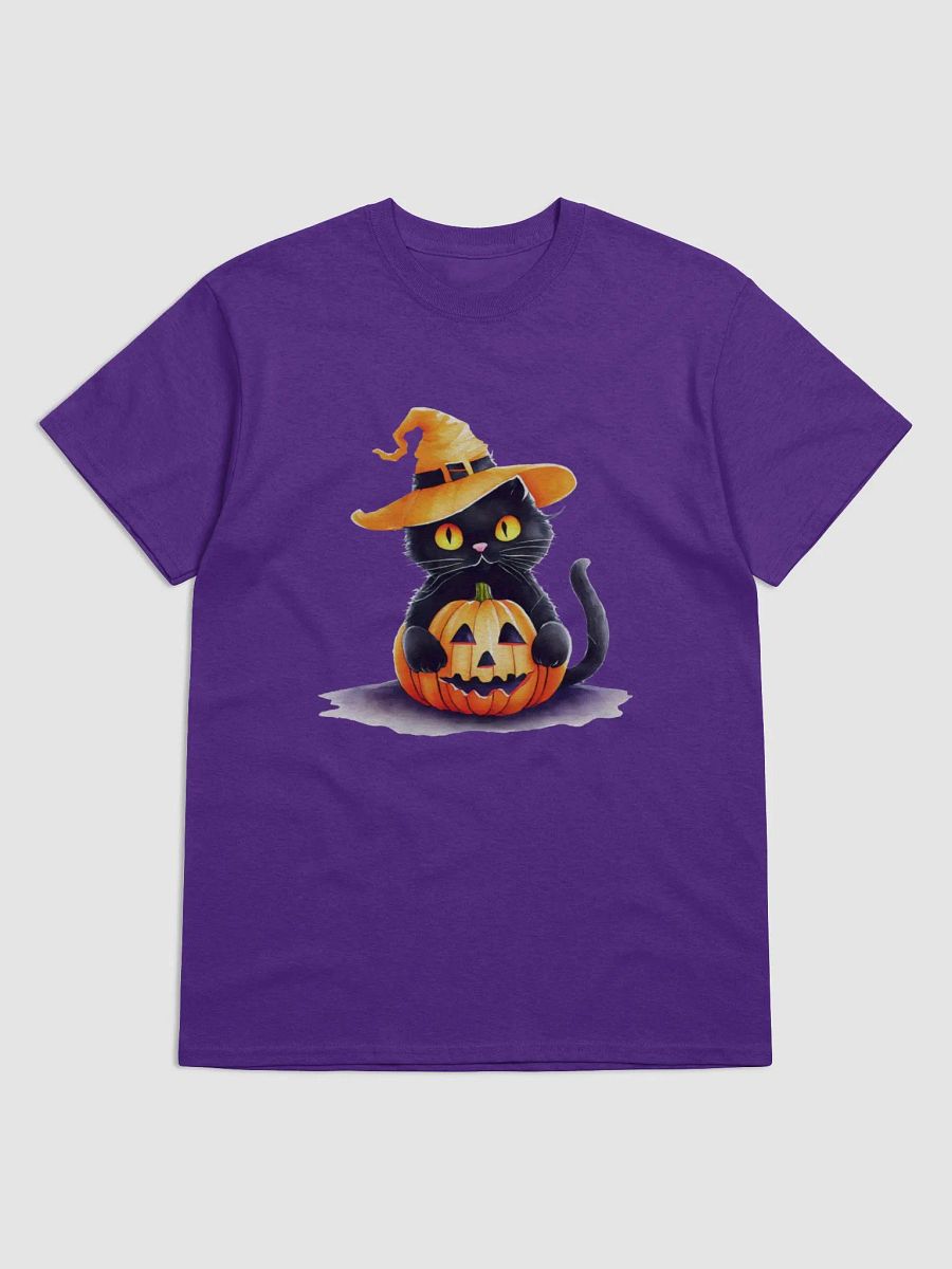 Black Cat in Pumpkin Costume for Halloween Decoration product image (1)