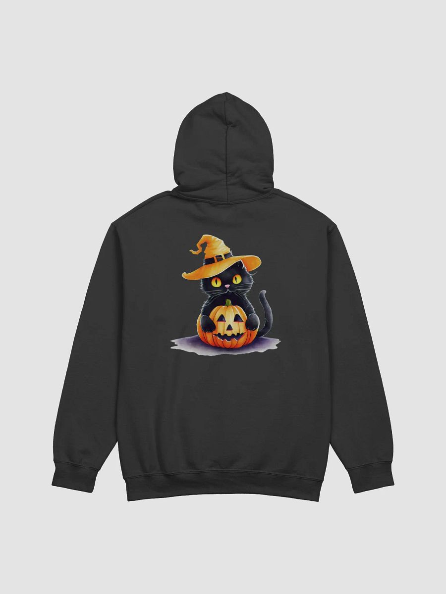 Black Cat in Pumpkin Costume for Halloween Decoration product image (4)
