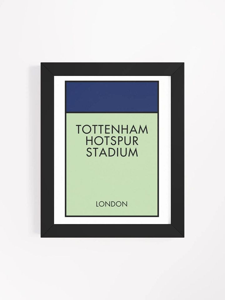 Tottenham Hotspur Stadium London Monopoly Title Art Framed Print product image (1)