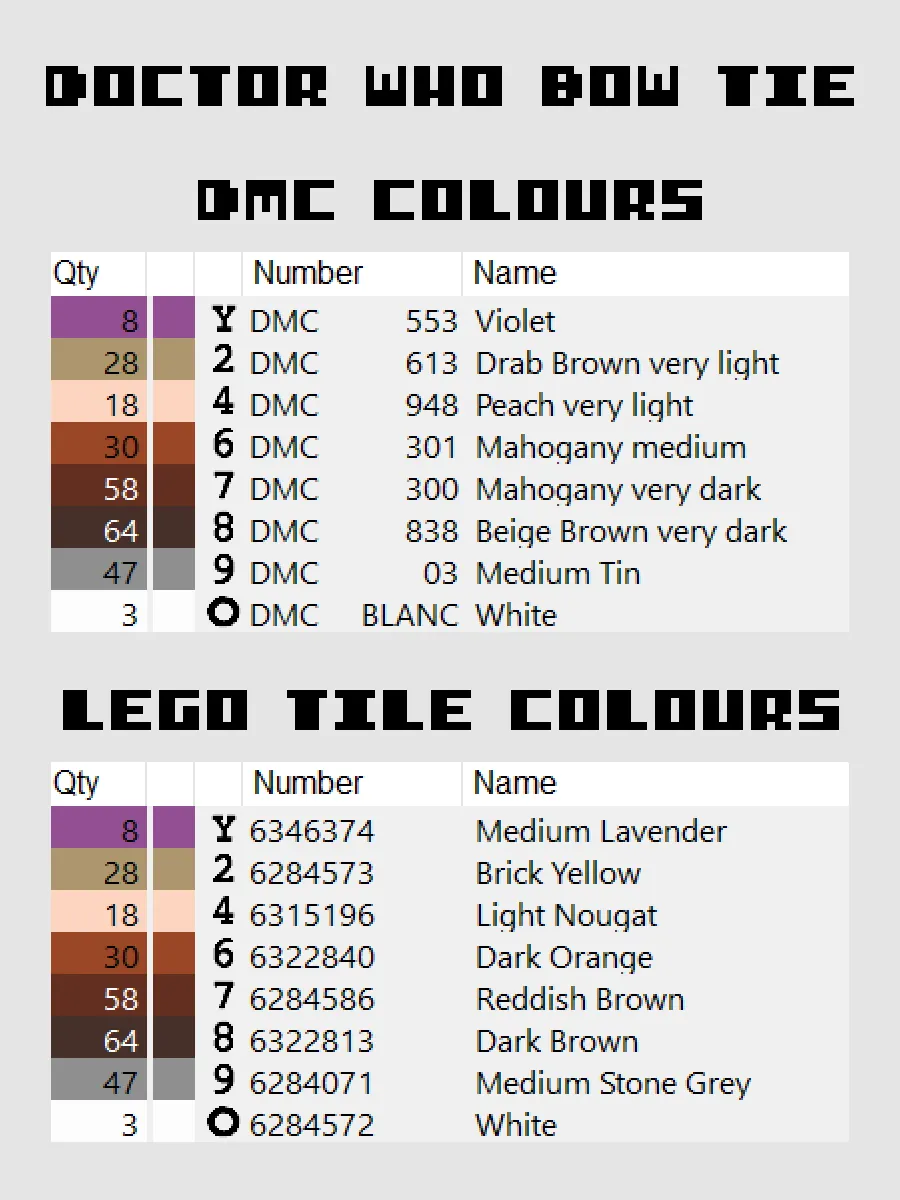 Doctor Who Bow Tie Pixel Art product image (4)