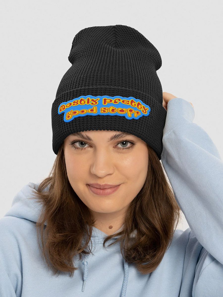 Mostly Pretty Good Stuff Logo Waffle Beanie product image (14)