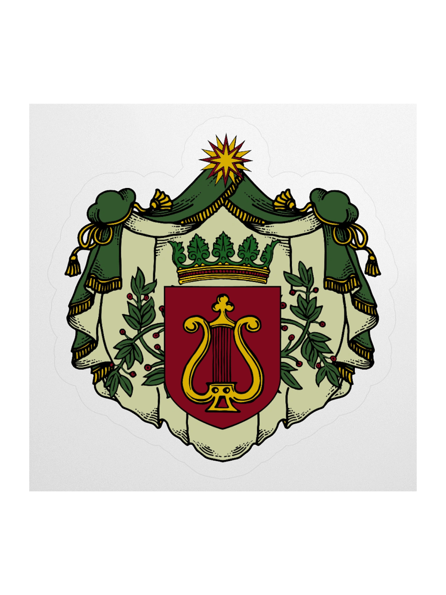 Elven Minstrels’ Crest Kiss Cut Sticker product image (1)