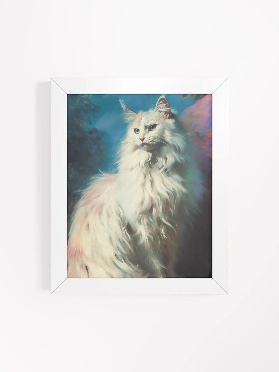Majestic White Cat Framed Matte Poster product image (4)