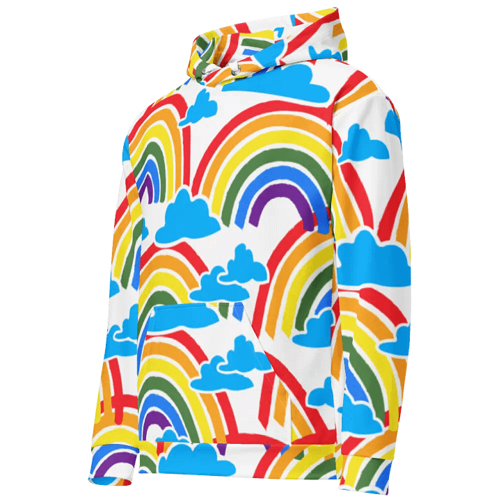 Whimsical Rainbow Clouds Unisex Hoodie product image (2)