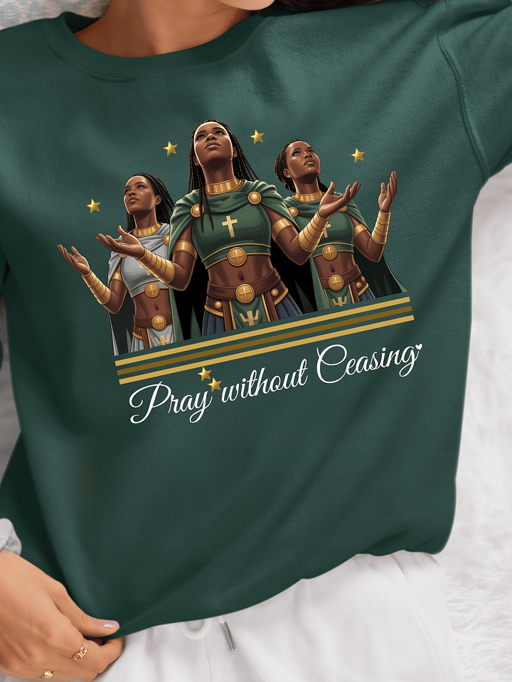 Faithful Warriors Christian Women Gildan Sweatshirt. product image (1)