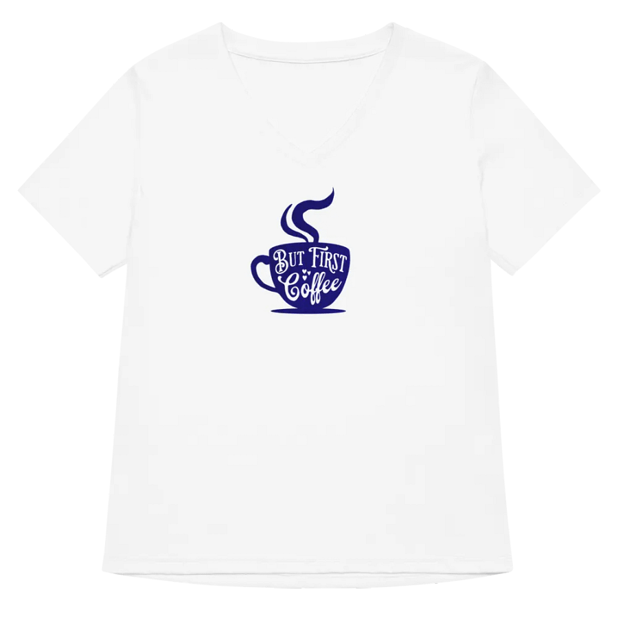 Coffee Lover's Relaxed V-Neck Tee product image (6)