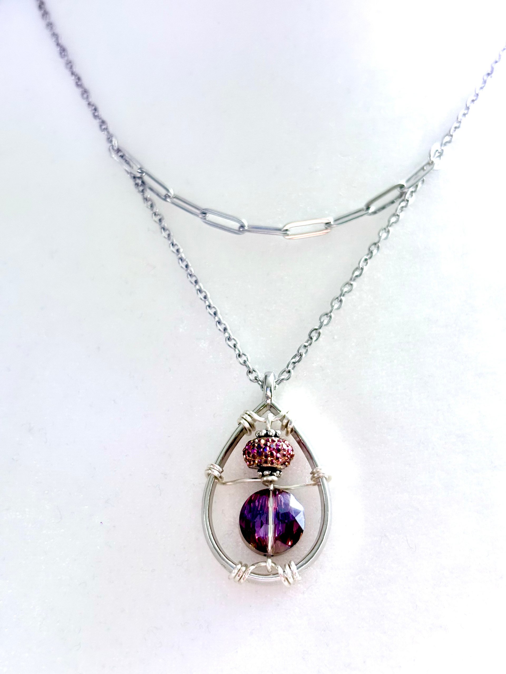MFD-00251 | Enchanted Siren’s Amethyst-Esque Pendant Necklace – February Birthstone Inspired | Handmade Jewelry by Monique Faella Designs™ product image (3)