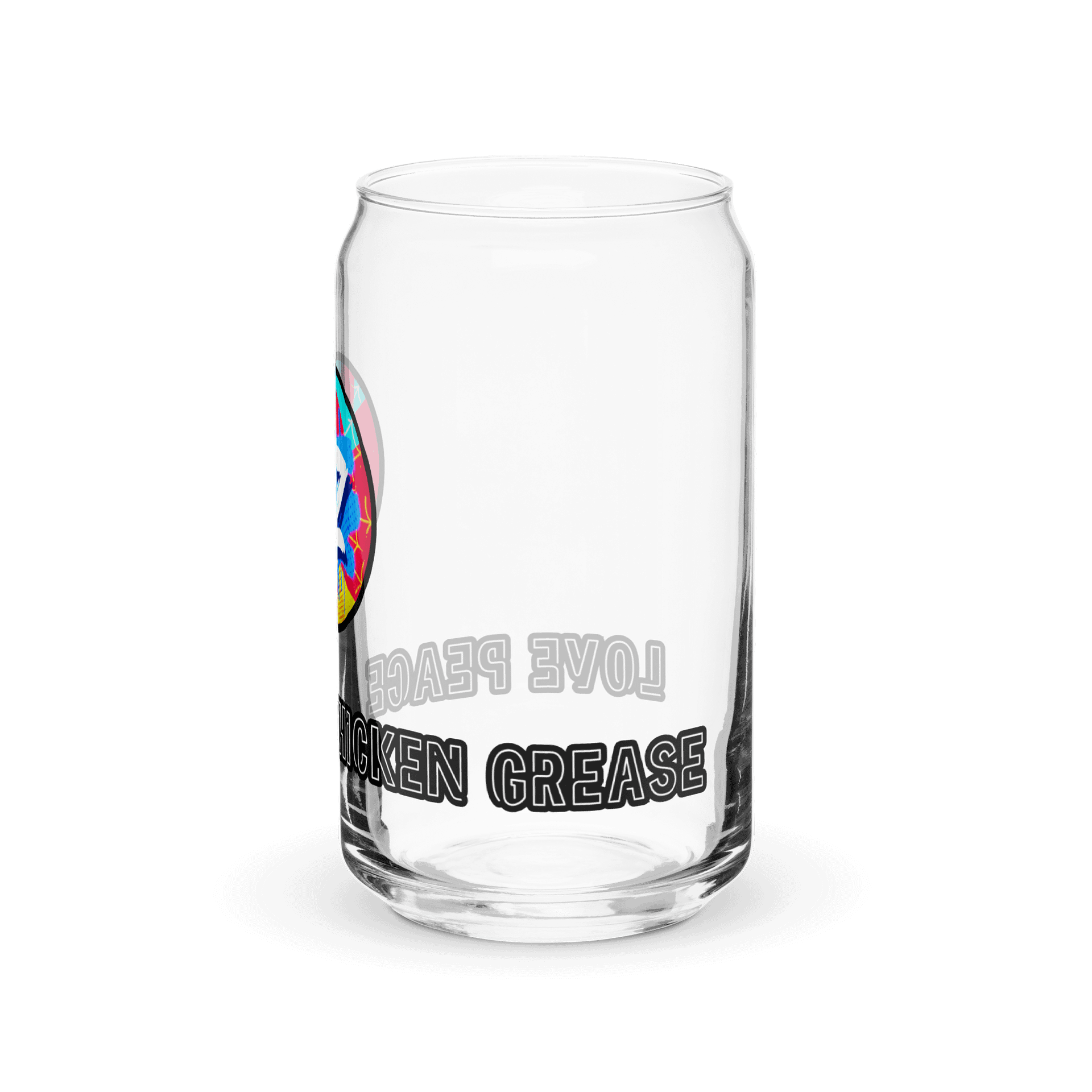 CZ Love Peace & Chicken Grease Can-Shaped Glass product image (7)