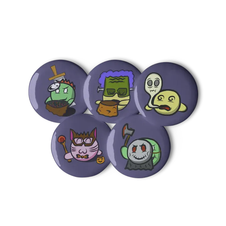Dango Spooky Set - Pin Buttons product image (1)