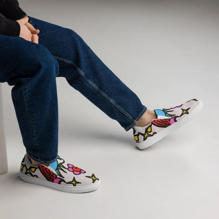 Men's Whimsical Doodle Dreams Slip-Ons product image (1)