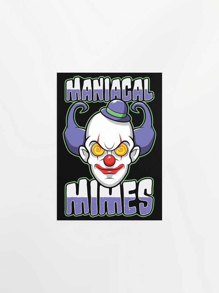 Maniacal Mimes Creepy Clown Poster – Spooky & Funny Wall Art product image (1)