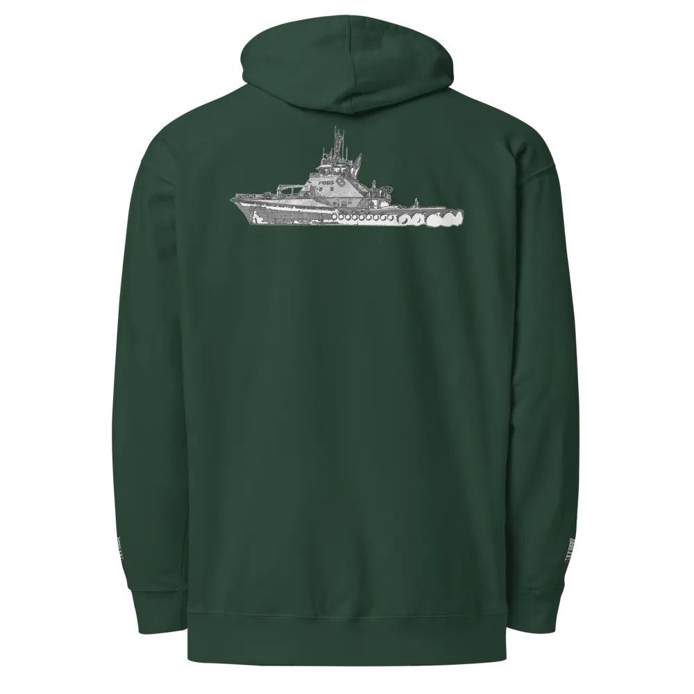 Foss Tug Sketch's Twin Anchor Front & sleeves (embroidered) product image (1)