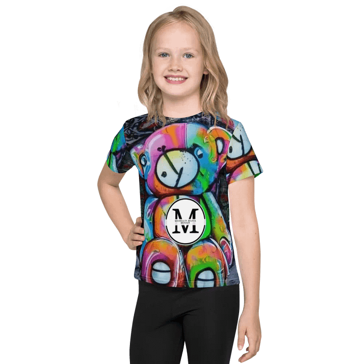 Graffiti Teddy Bear Kids T-Shirt product image (1)