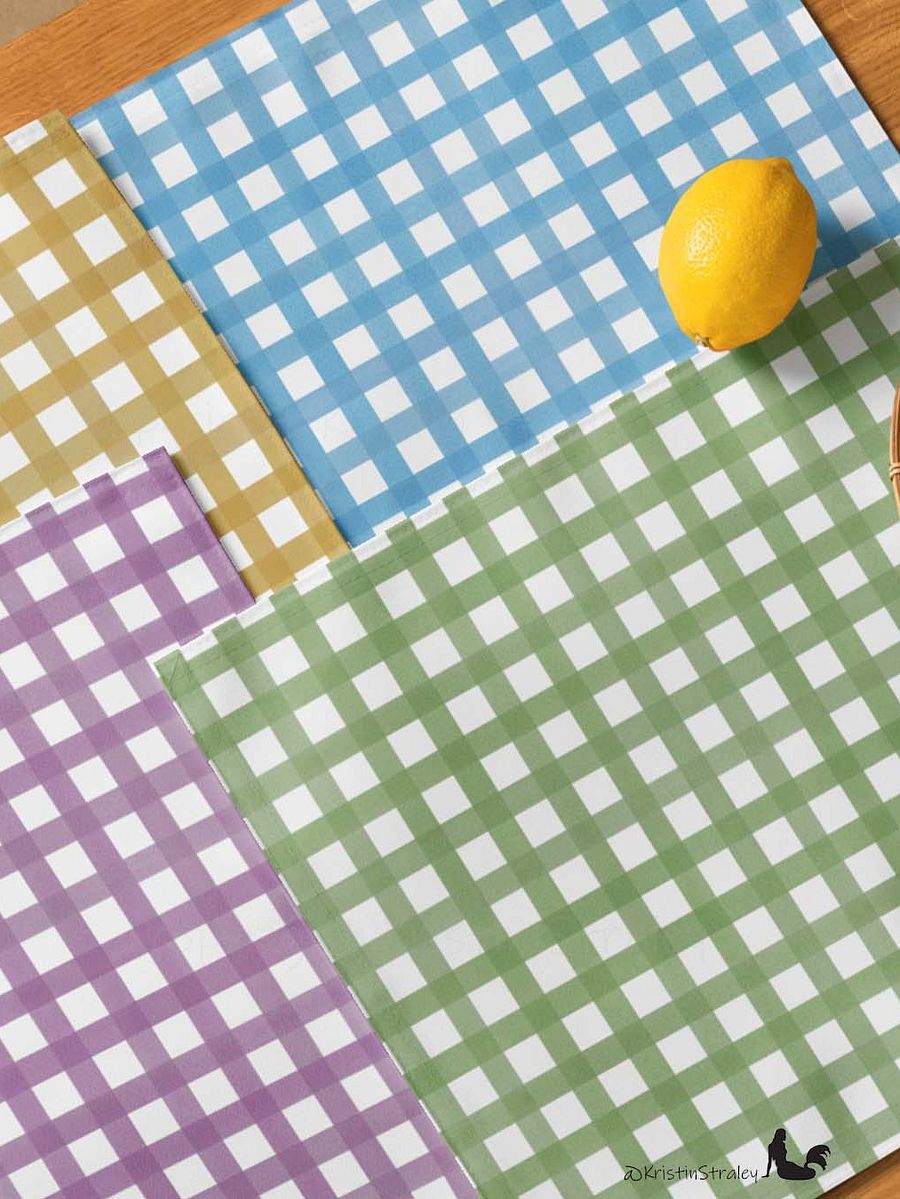 Gingham Colors Set Placemat Set of 4 product image (7)