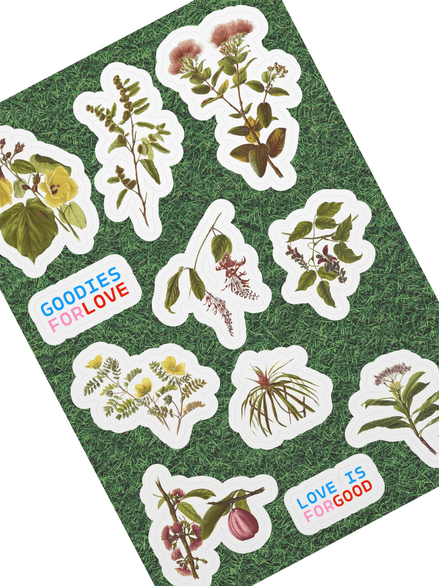 9 stickers de fleurs hawaïennes • planche A5 product image (2)