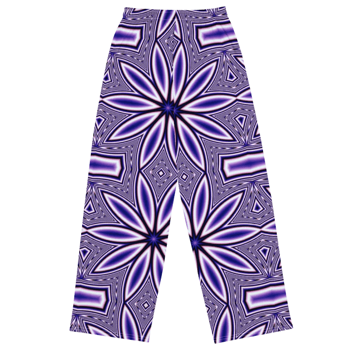 Blue Flower Kaleidoscope Wideleg Pants product image (1)