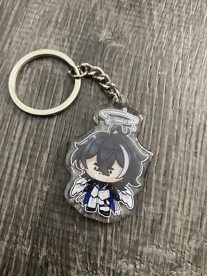 ( LIMITED PRE-ORDER ) Premium Acrylic Keychain ( Double Sided + Luxe Finish ) - Azeru 2.0 Chibi ( ft. Justy's art ) product image (1)