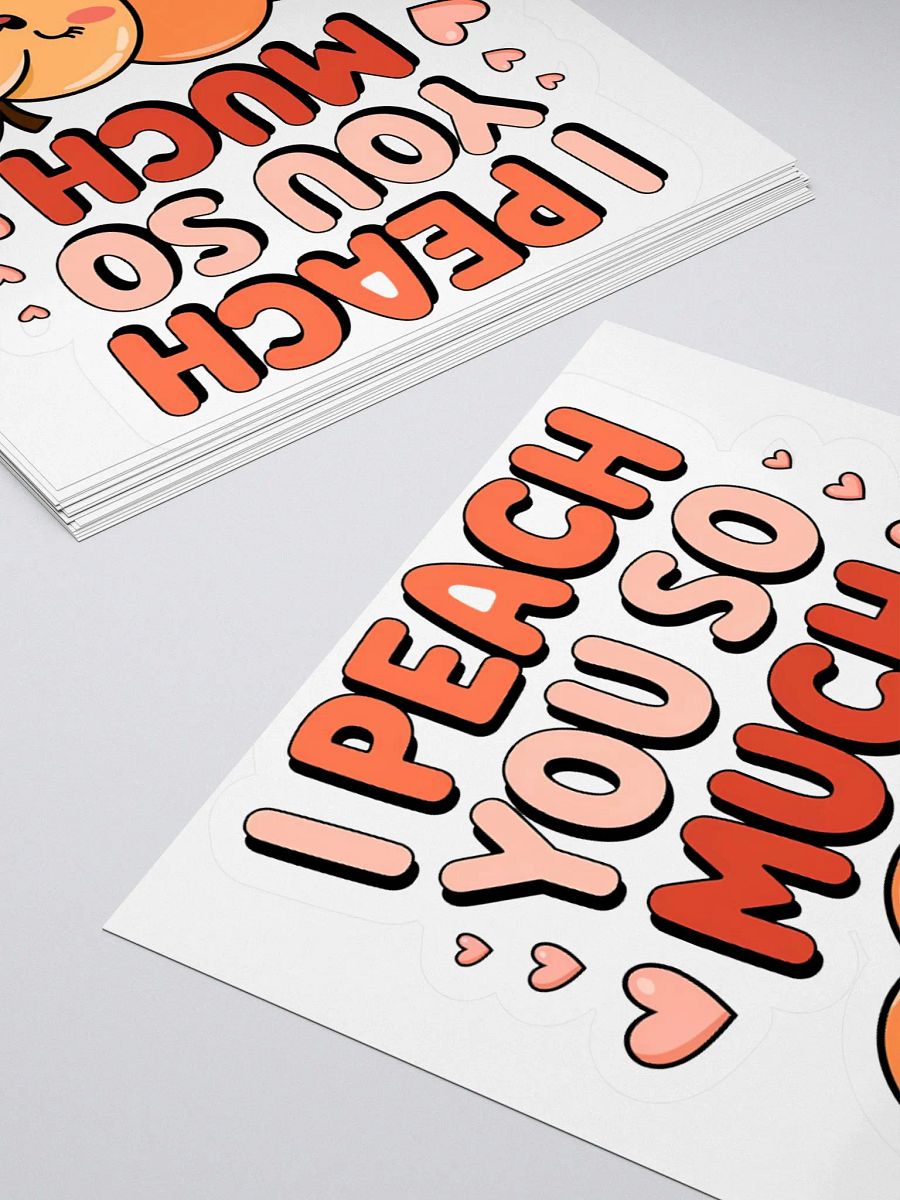 I Peach You So Much Valentines Stickers product image (4)
