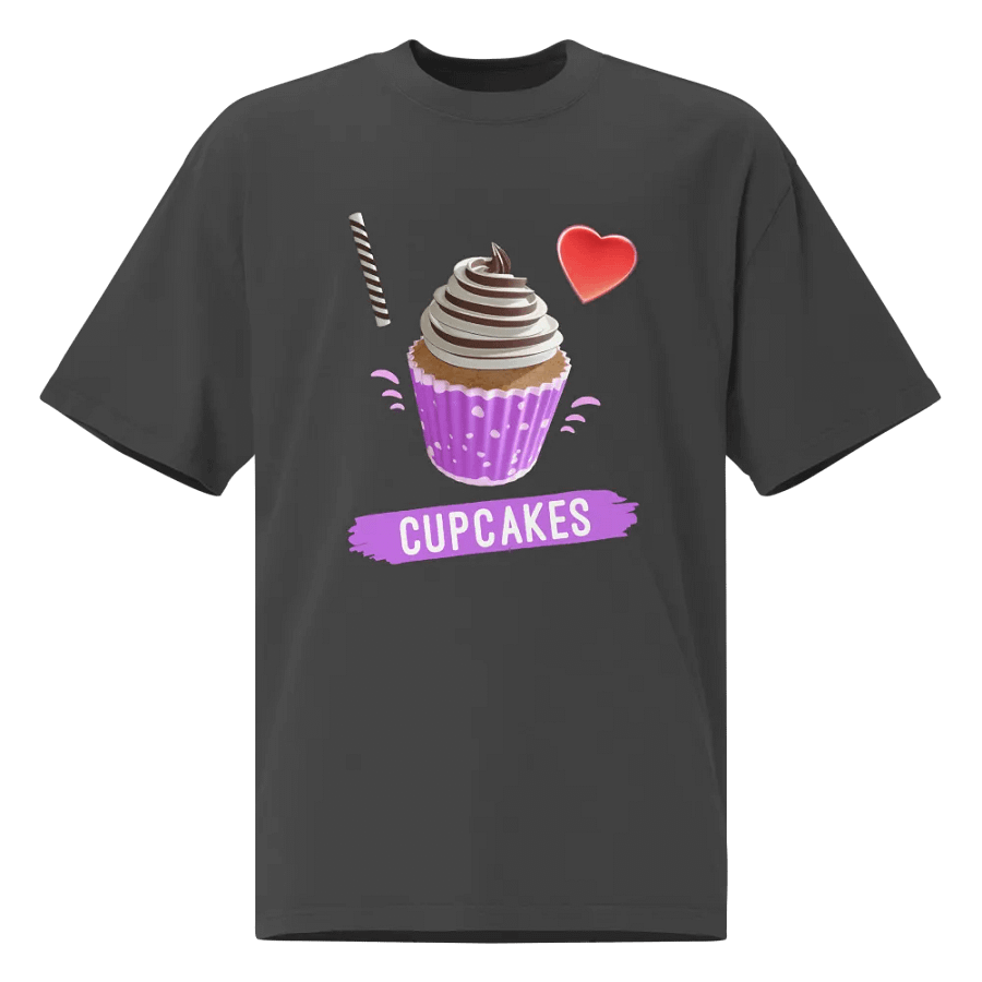 I Love Cupcakes - Oversized Faded T-Shirt product image (1)