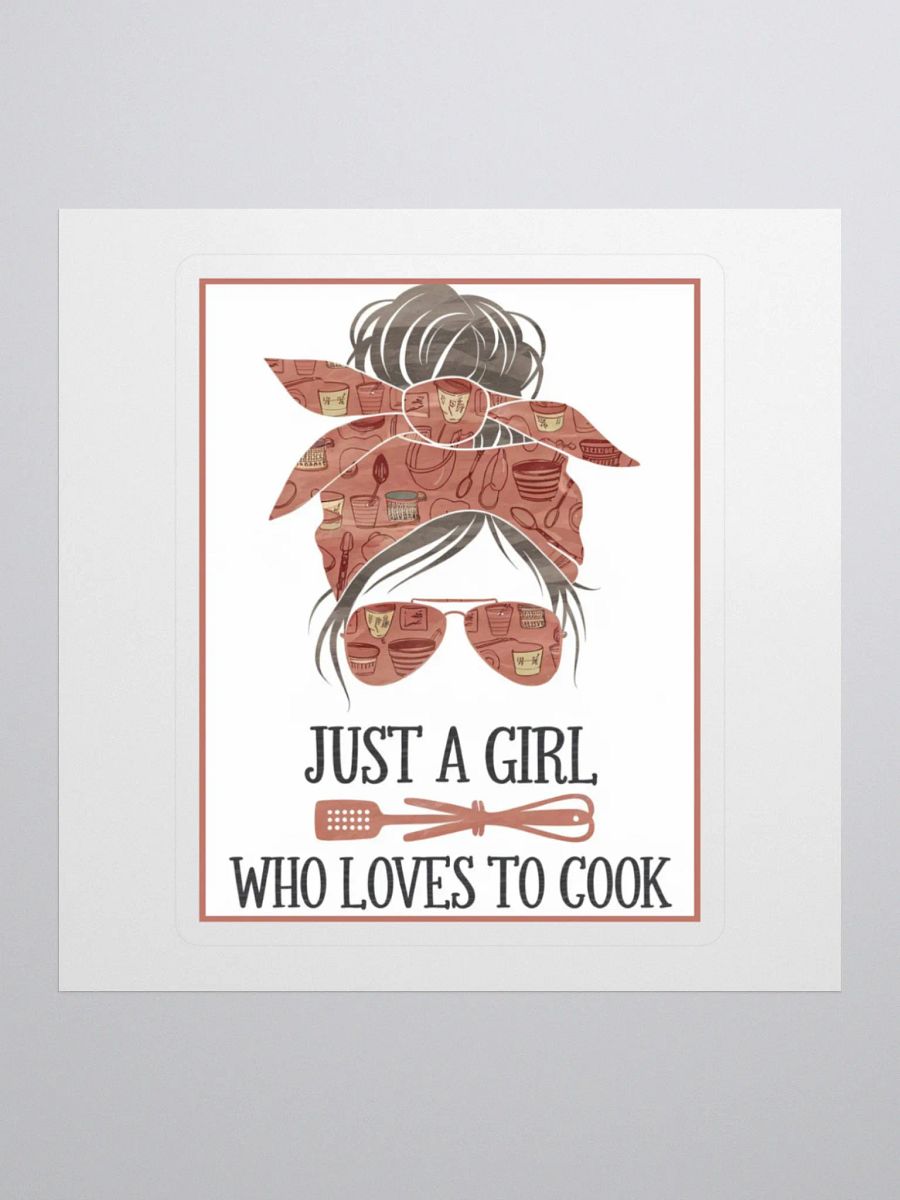 "JUST A GIRL WHO LOVES TO COOK" vinyl sticker product image (1)