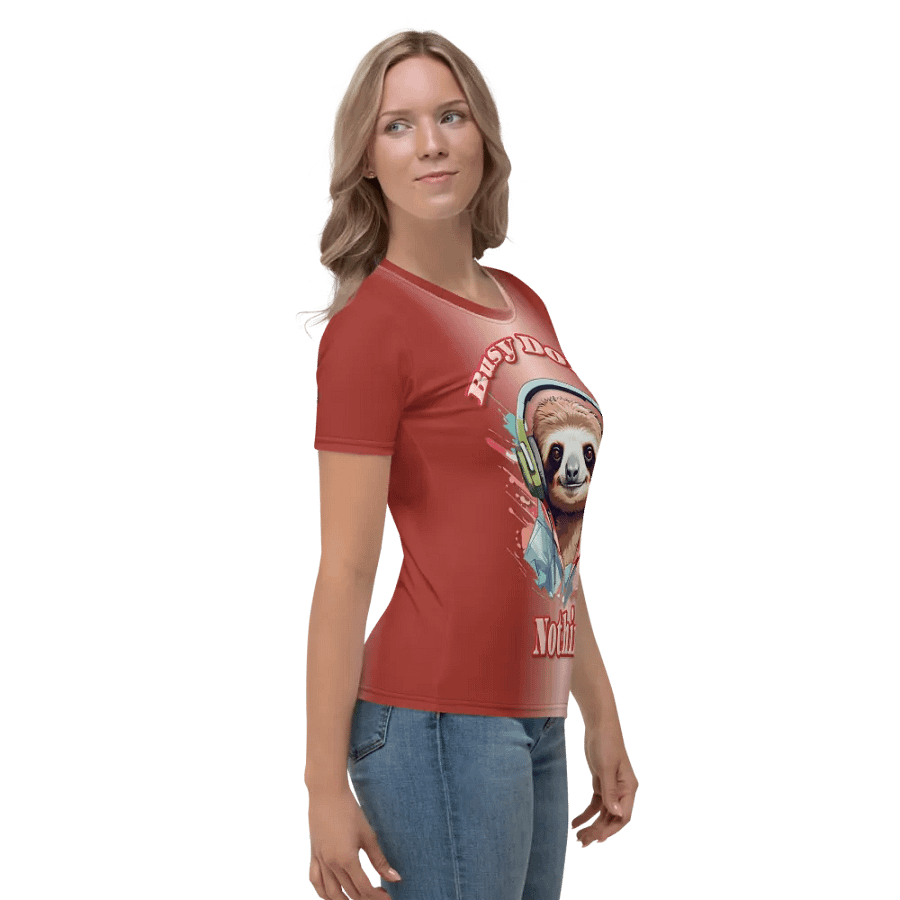 Busy Doin Nothin Sloth All Over Print T-shirt product image (4)