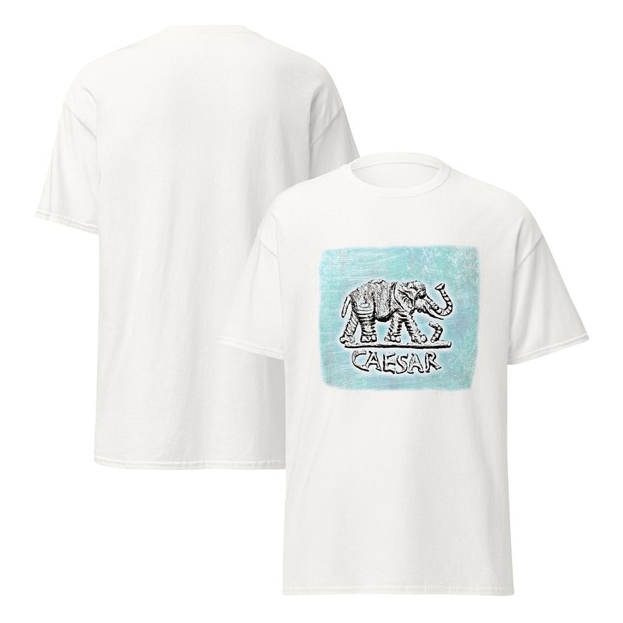 Julius CAESAR Elephant Ancient Rome Authentic Art 49 BC, White T-Shirt product image (2)